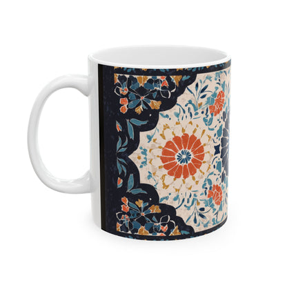 Mug "Mandala Oriental" – Design Zellij Floral | Céramique Premium