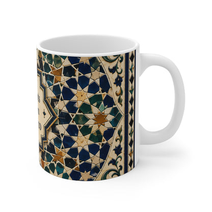 Mug "My Roots Are From Morocco" – Design Zellij Marocain | Céramique Premium 11oz