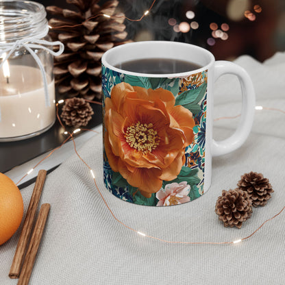 Mug "Jardin de Zellige" – Zellij & Roses | Céramique Premium