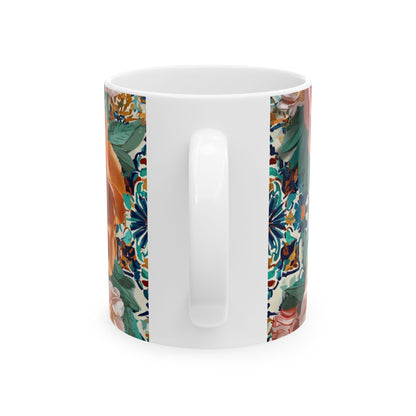 Mug "Jardin de Zellige" – Zellij & Roses | Céramique Premium