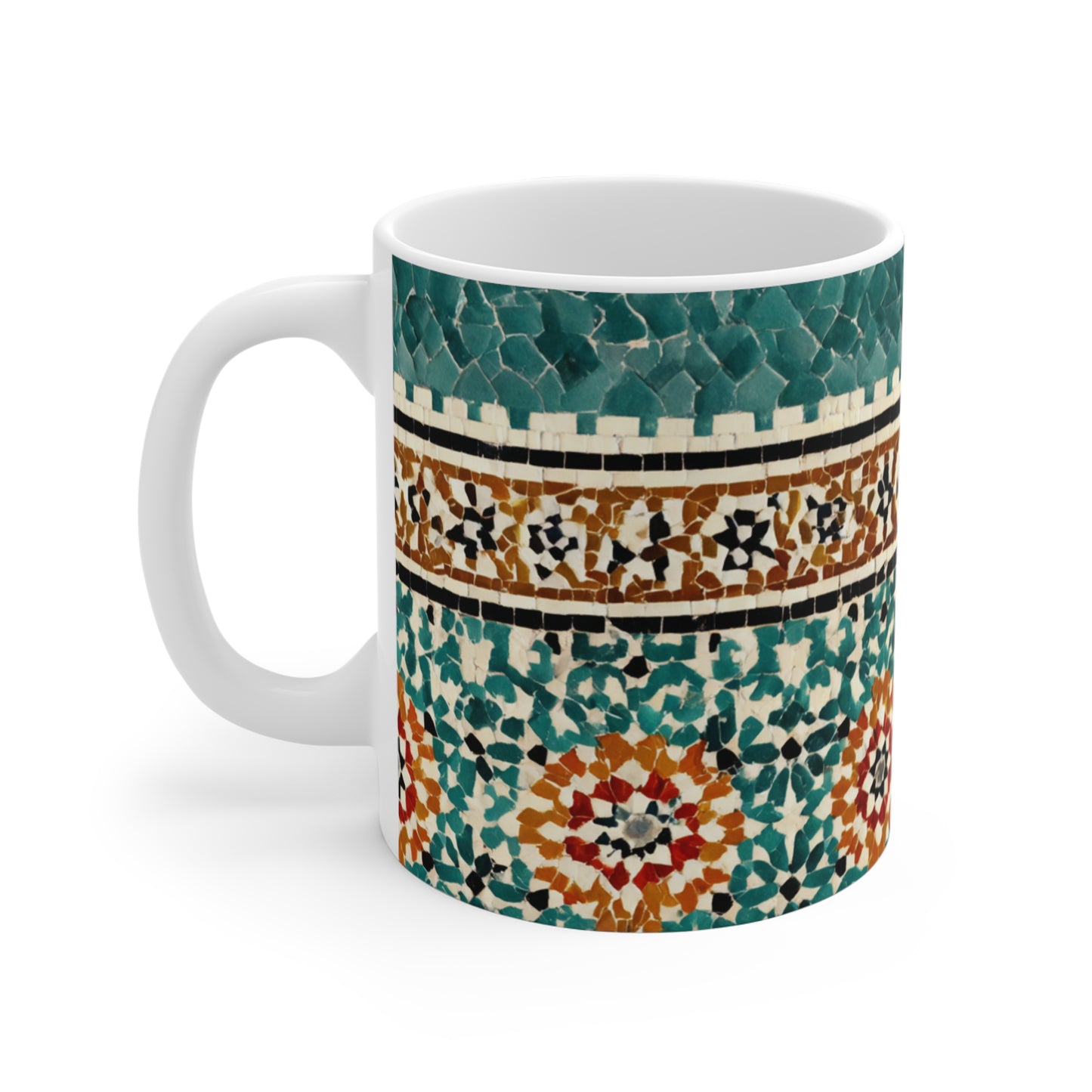 Mug L'Art des Mille Eclats - Design Zellige Artisanal - Ceramique Glossy 11oz