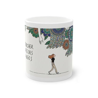 Mug "Marcher Près des Anges" – Illustration Florale | Céramique 11oz