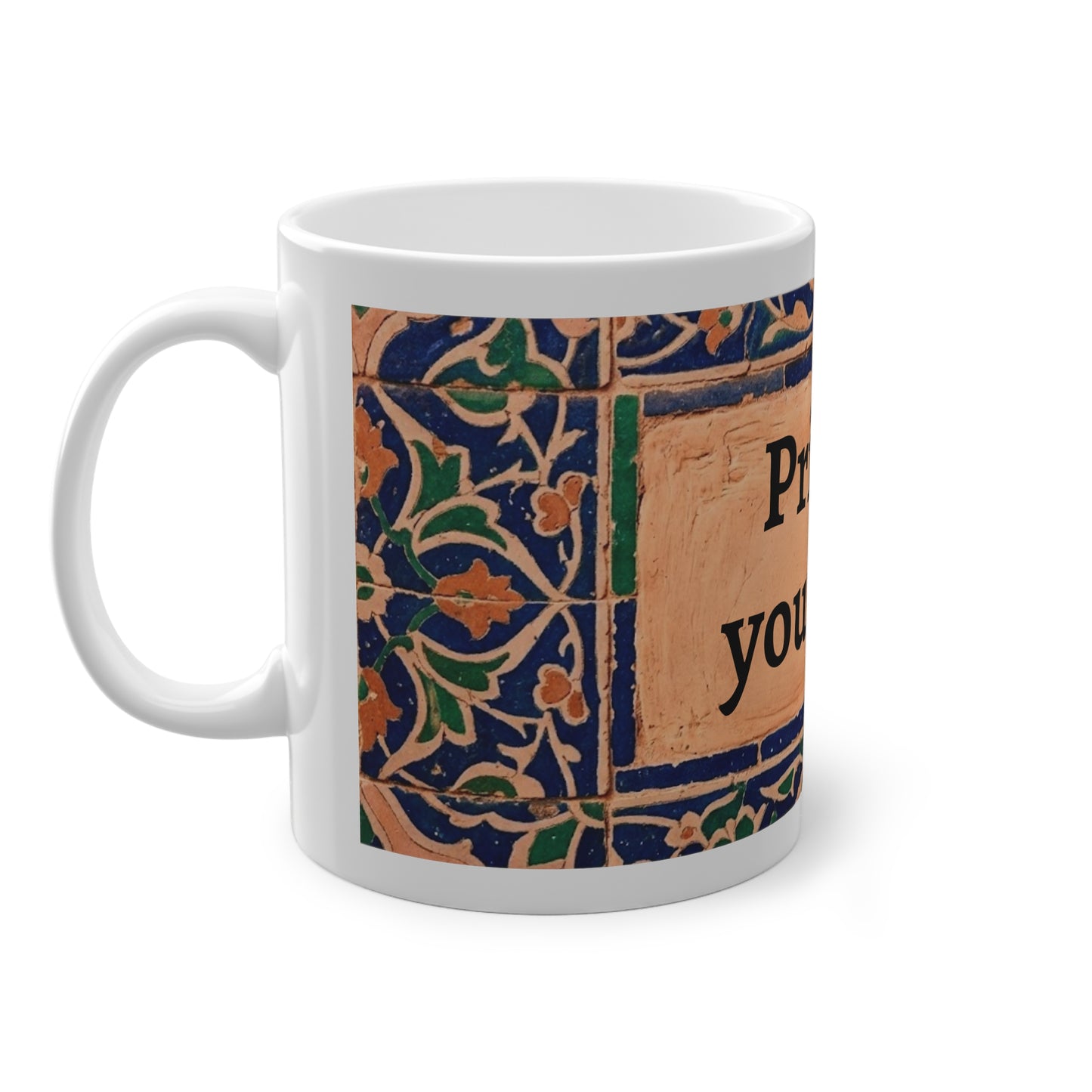 Mug Carreaux Vintage Méditerranéens – Design Artisanal | Céramique 11oz