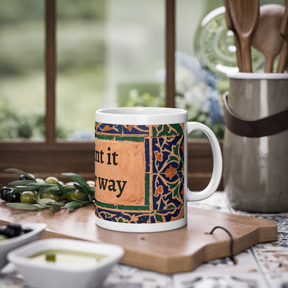 Mug Carreaux Vintage Méditerranéens – Design Artisanal | Céramique 11oz