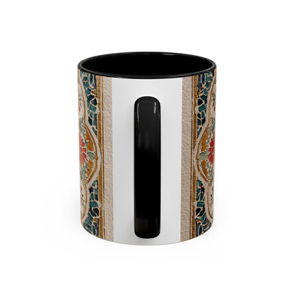 Mug Floral Vintage – Cadeau Maîtresse & Professeur | Personnalisable "Ton texte" | Céramique 11oz