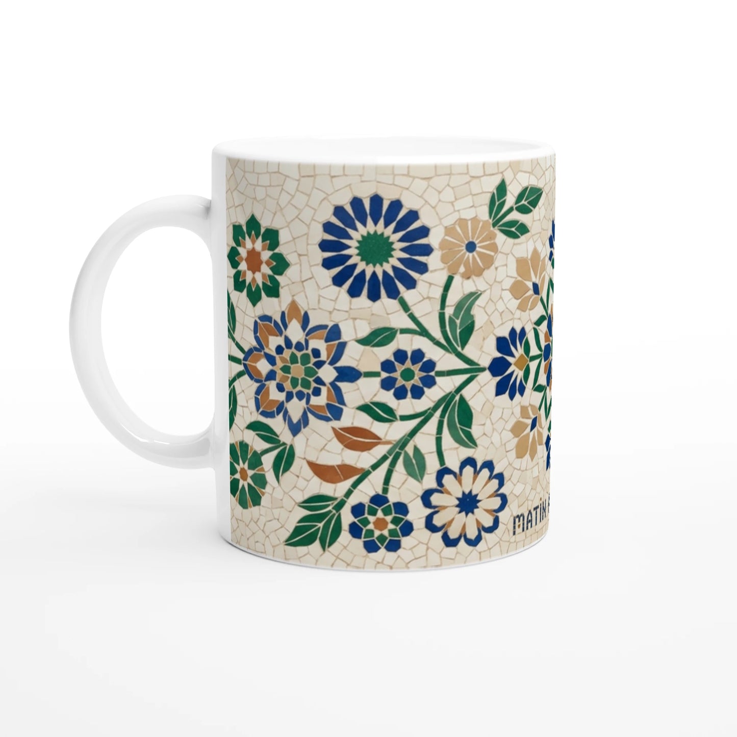 Mug Matin Apaisant design zellij floral 11oz - vue principale - BigMugs