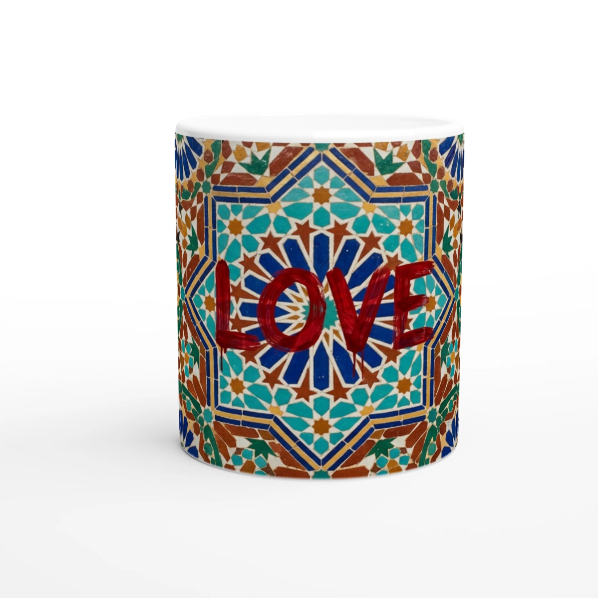 Mug Love design zellij élégant 11oz - vue principale - BigMugs