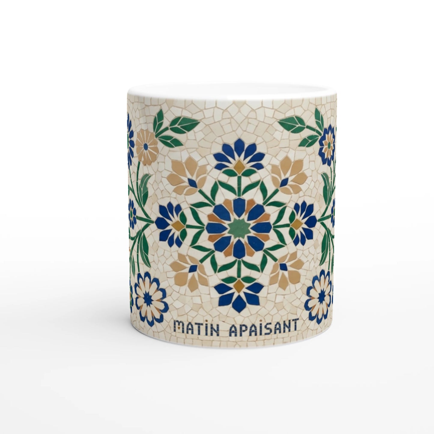 Mug Matin Apaisant zellij - vue de côté - BigMugs