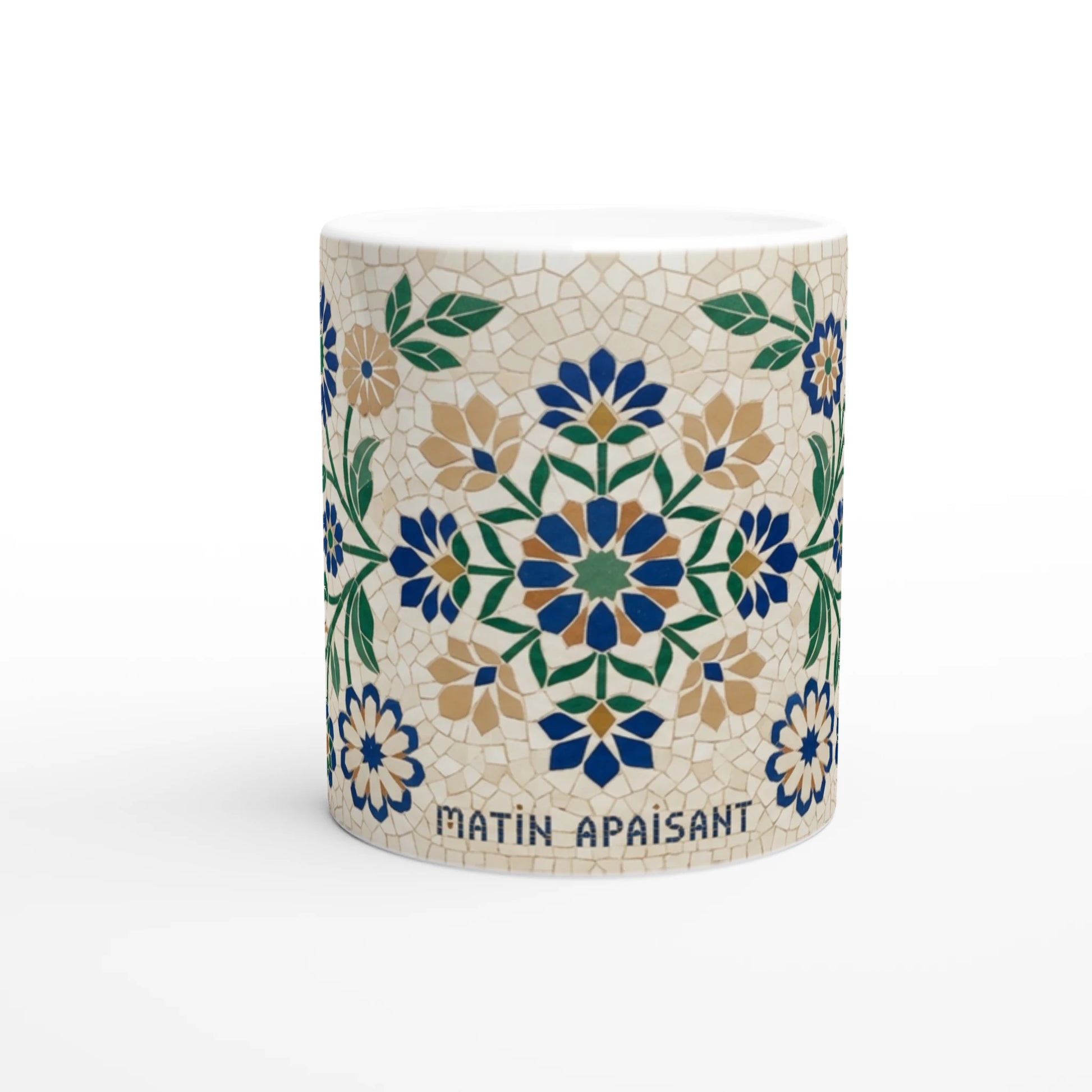 Mug Matin Apaisant zellij - vue de côté - BigMugs