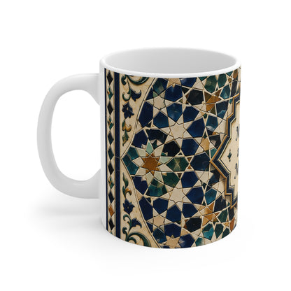 Mug "My Roots Are From Morocco" – Design Zellij Marocain | Céramique Premium 11oz