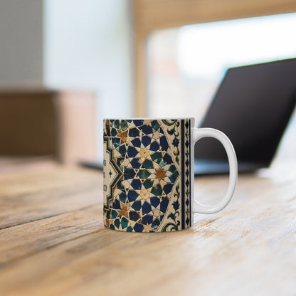 Mug "My Roots Are From Morocco" – Design Zellij Marocain | Céramique Premium 11oz