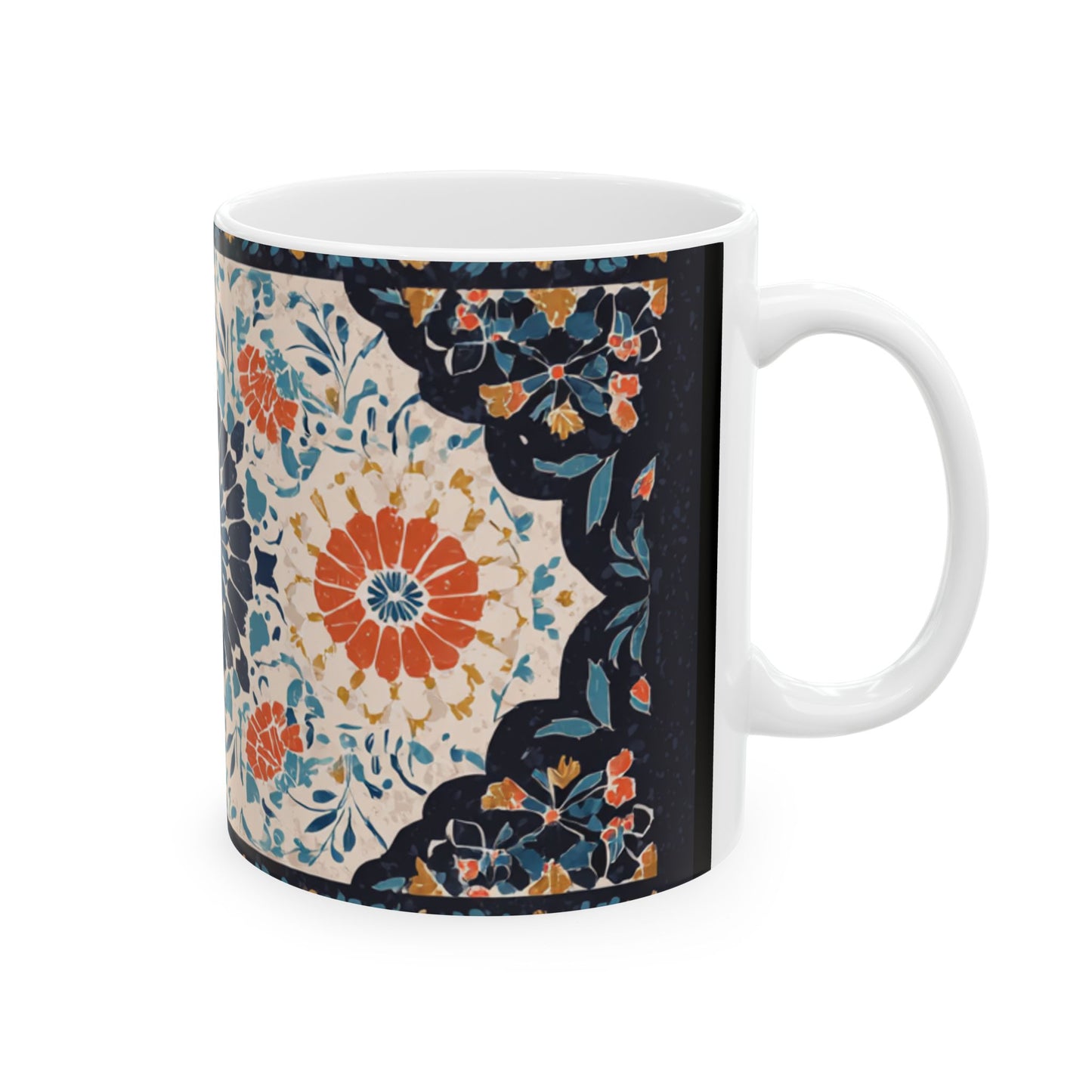 Mug "Mandala Oriental" – Design Zellij Floral | Céramique Premium