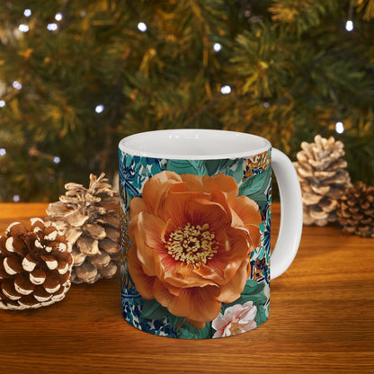 Mug "Jardin de Zellige" – Zellij & Roses | Céramique Premium