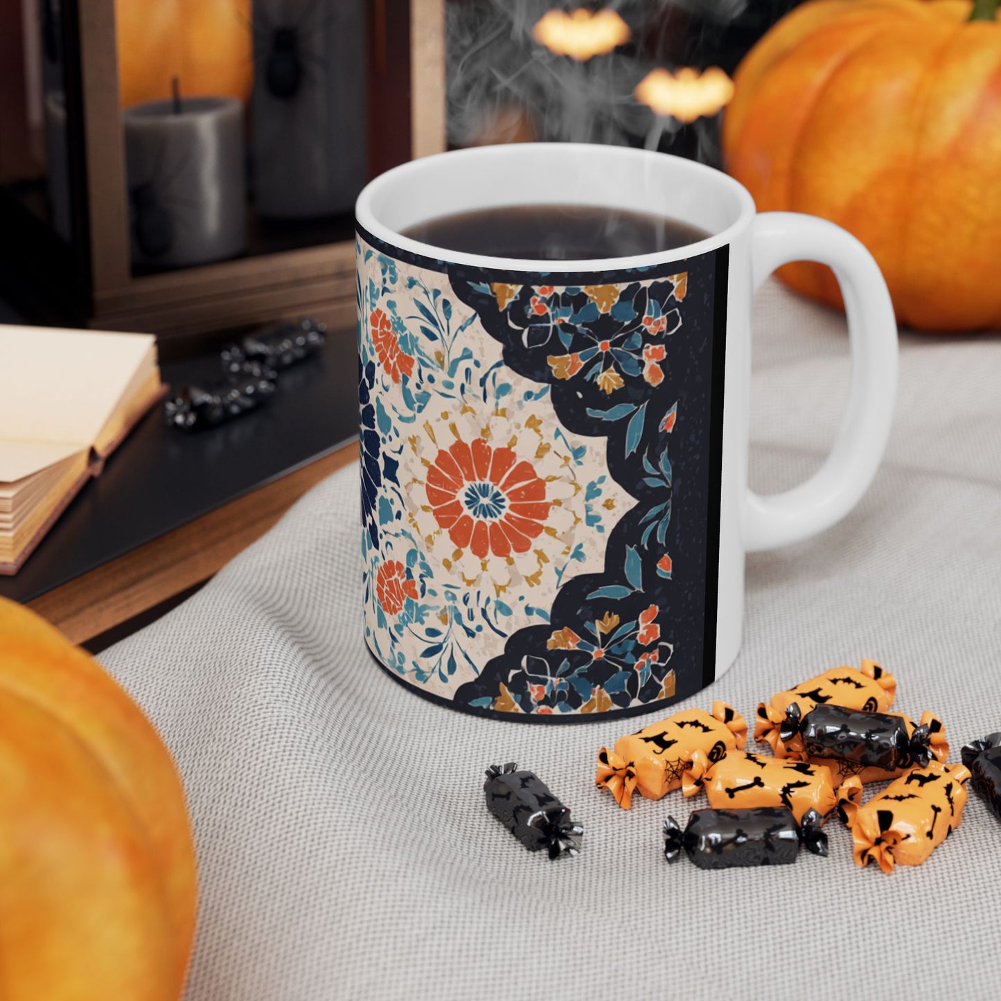 Mug "Mandala Oriental" – Design Zellij Floral | Céramique Premium